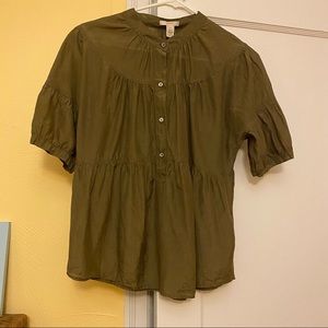 J Crew olive green top